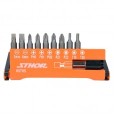 65705 STHOR Set biti cu adaptor, 10 piese..